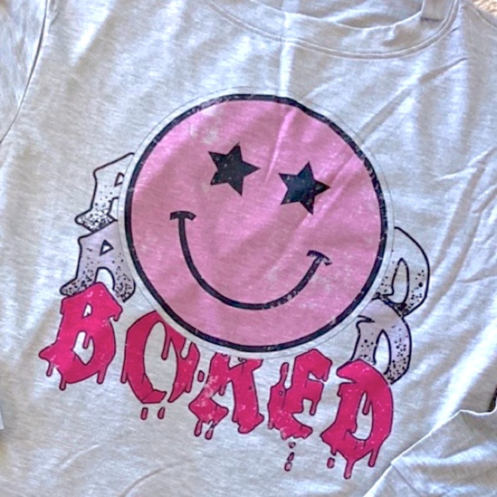 BORED Smiley Face Long Sleeve Pullover - Picture 2 of 6